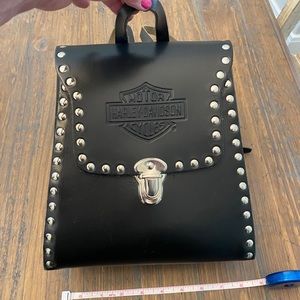 Vintage leather Harley Davidson backpack